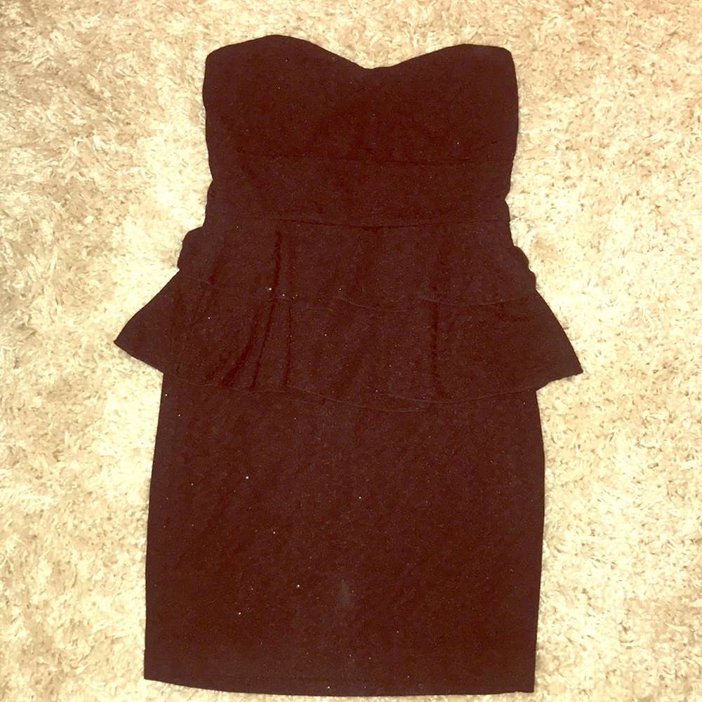 Black sparkly peplum dress! Worn twice.